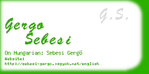 gergo sebesi business card